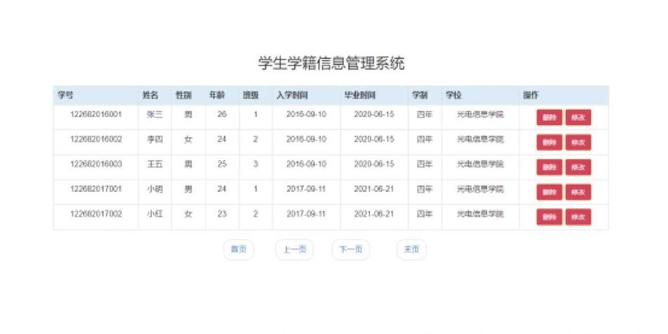 javaweb学生管理系统源代码缩略图