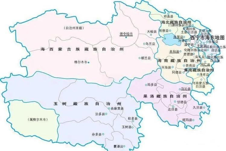 青海省地图全图详细缩略图