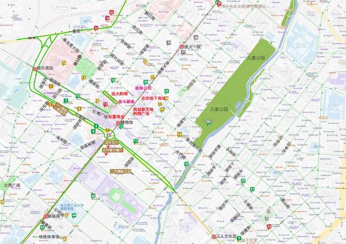 哈尔滨南岗区详细地图缩略图