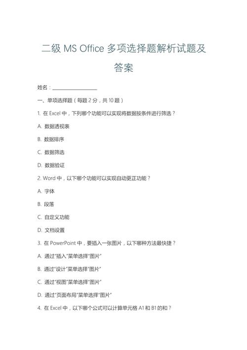 小黑题库计算机二级选择题缩略图