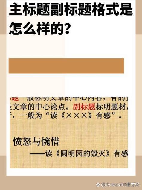 主标题和副标题的范例缩略图