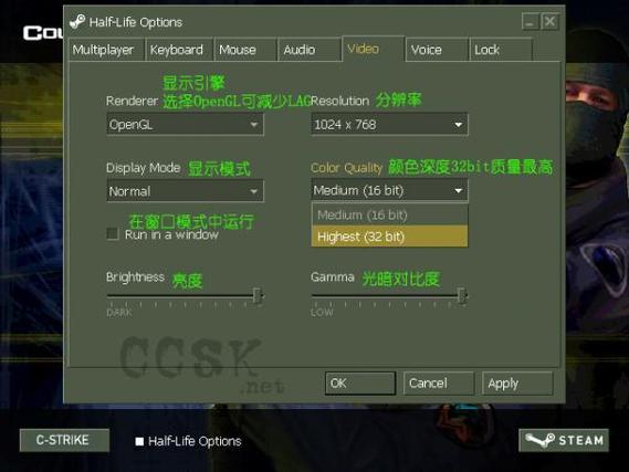cs1.6英文版设置中文版游戏截图
