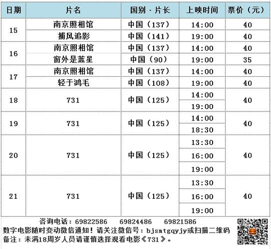 美亚影城今日放映表缩略图