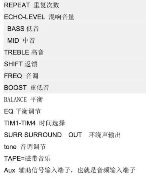 功放按钮功能介绍图解缩略图