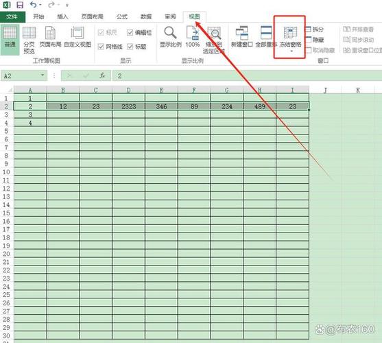 怎么冻结首行和第二行缩略图