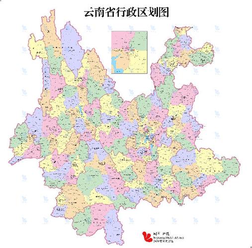 云南各市区地图缩略图