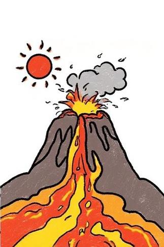 火山图片绘画图标