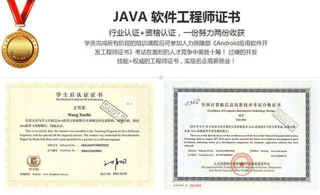 java高级工程师证书