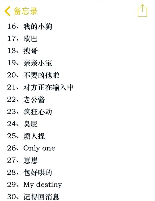 称呼对象的亲密昵称缩略图