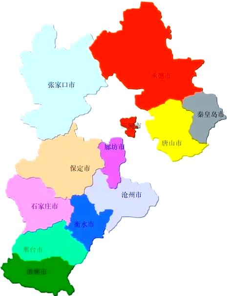 河北省全省地图缩略图