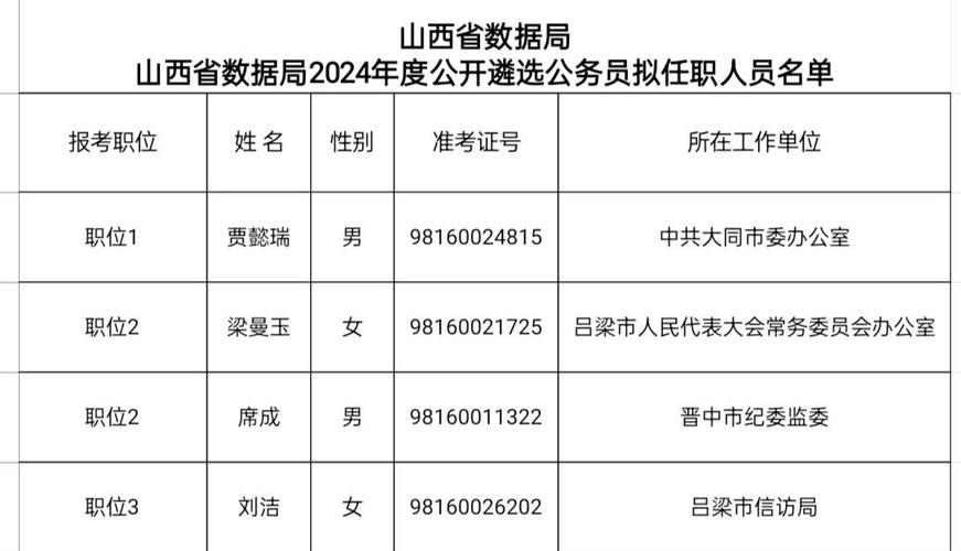 山西省公务员公示缩略图