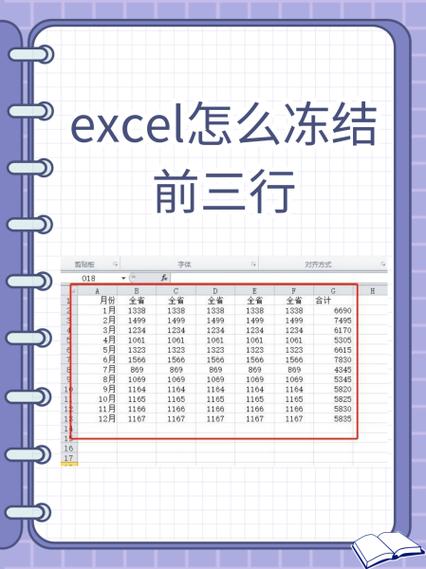 表格怎么冻结前三行缩略图