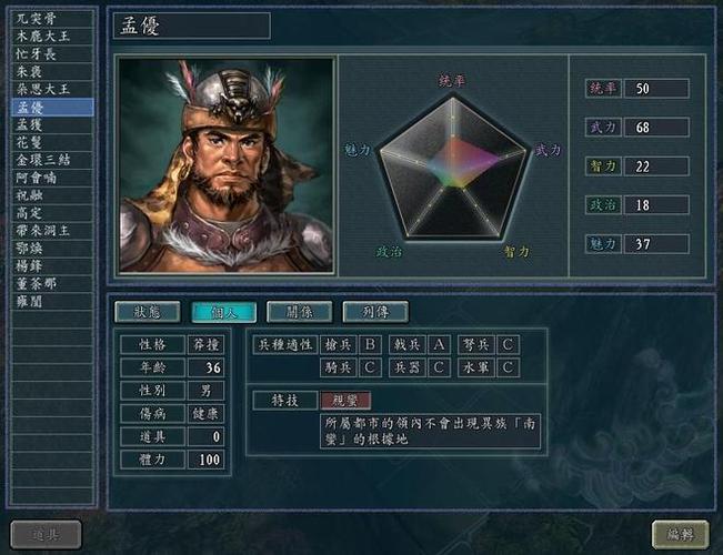 三国志11招降孟获图标