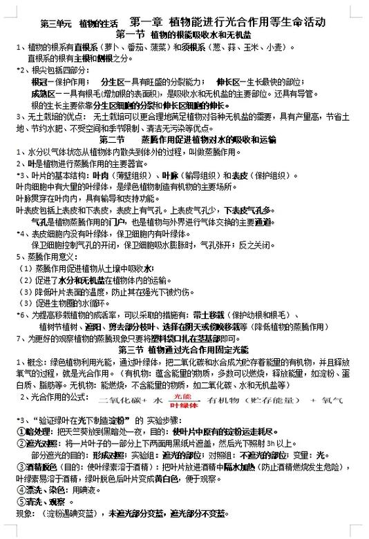 初二下册生物必考重点缩略图