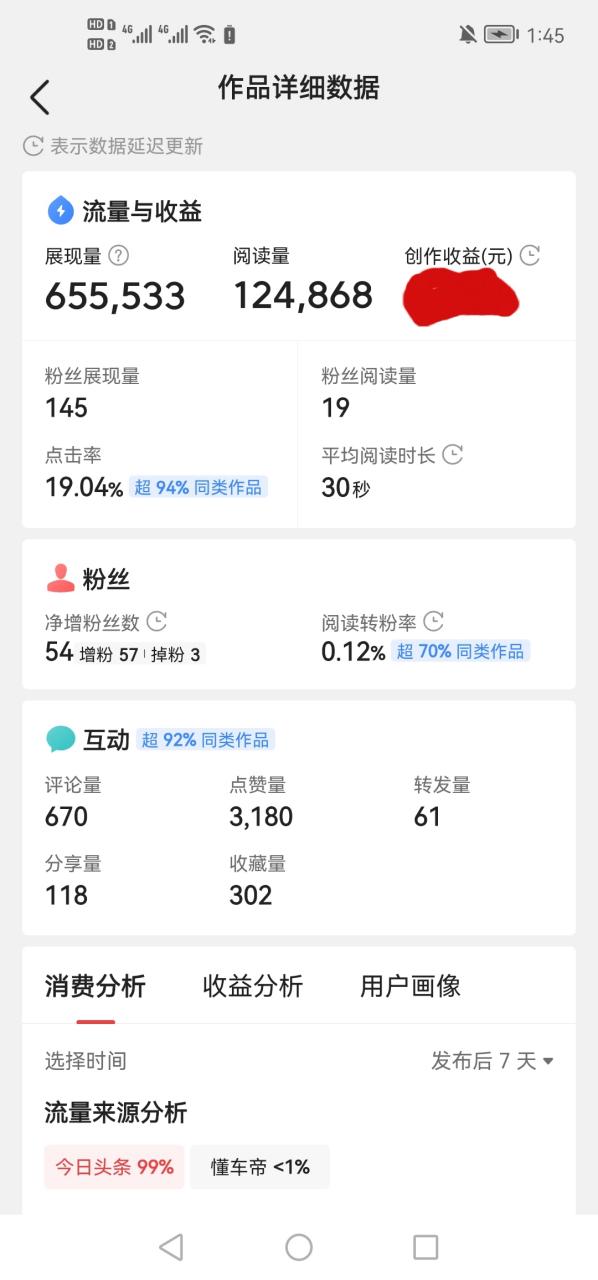 头条的阅读量有收益吗游戏截图