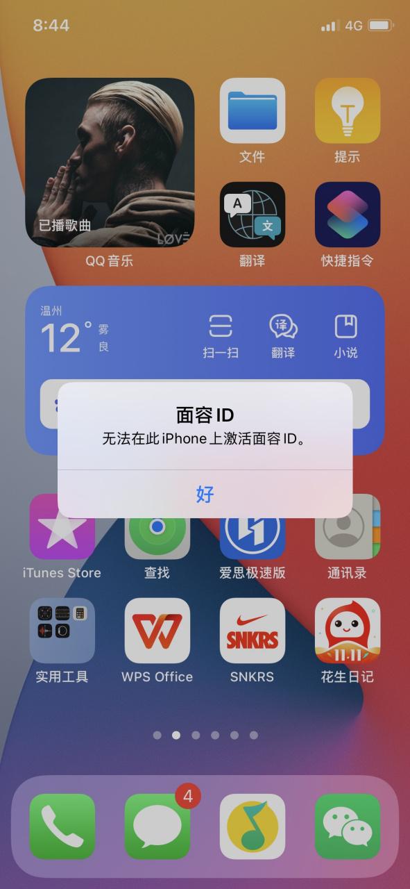 苹果x突然用不了4g缩略图