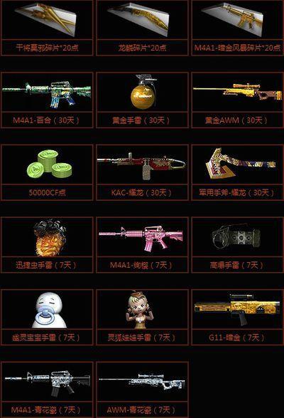cf英雄武器碎片兑换缩略图