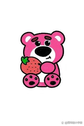 草莓熊的画画图片步骤缩略图