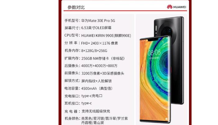华为mate30 pro配置及参数缩略图