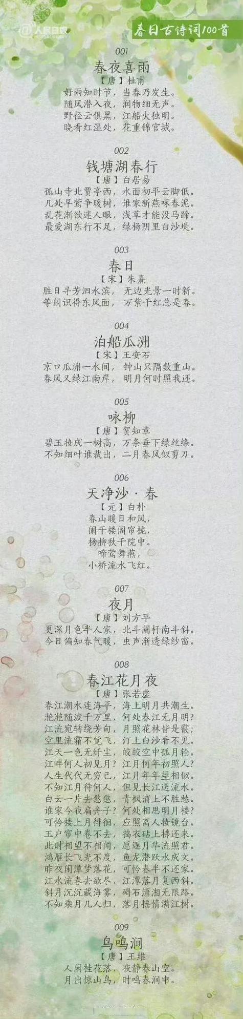 描写春天的古诗词缩略图