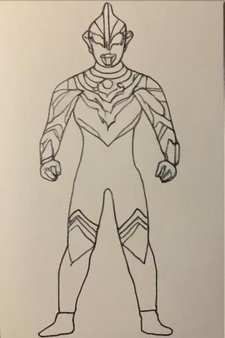 欧布奥特曼暗耀形态怎么画游戏截图