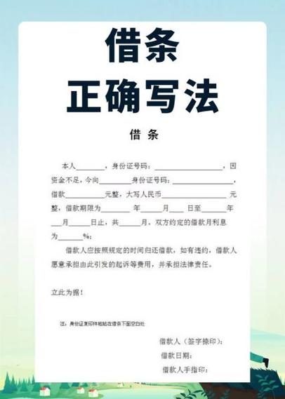 写借条的正确格式缩略图