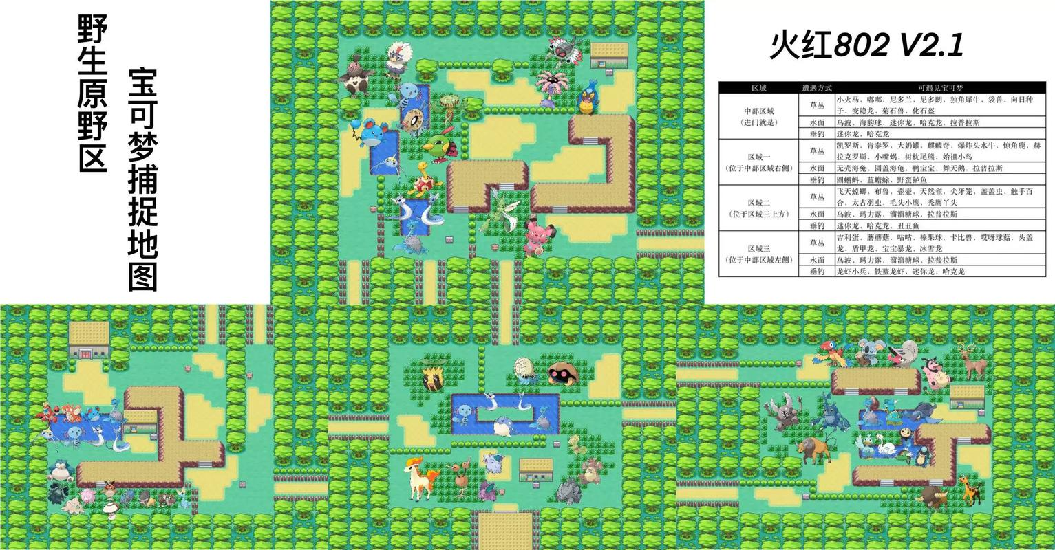 口袋妖怪火红所有精灵分布图缩略图