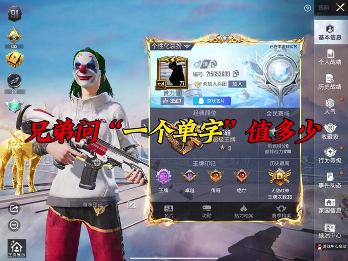 和平精英未使用的单字id缩略图
