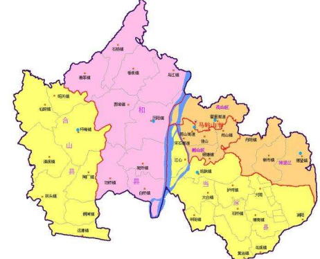 马鞍山市行政区划图