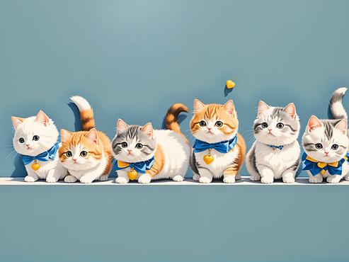 可爱小猫咪卡通图片游戏截图