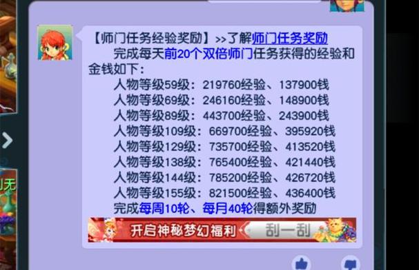 梦幻69级做师门赚多少钱缩略图