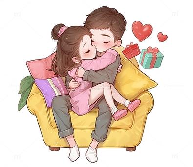卡通情侣头像一男一女缩略图