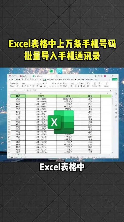 EXCEL通讯录导入手机缩略图