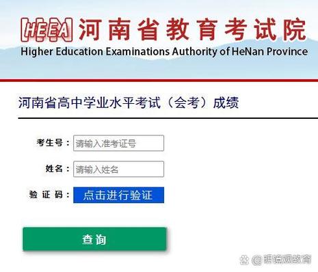 河南省会考查分入口成绩查询缩略图