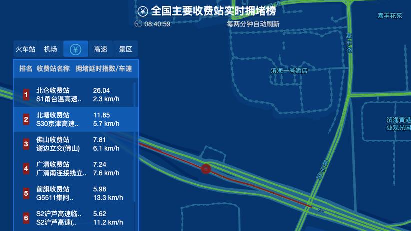 高德地图怎么查看高速拥堵情况缩略图