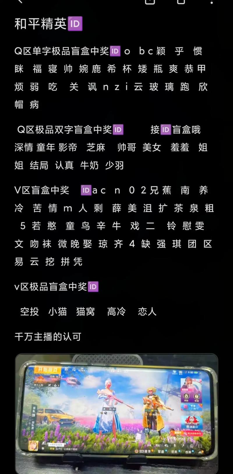 吃鸡几乎没有人用的单字ID繁体大全缩略图