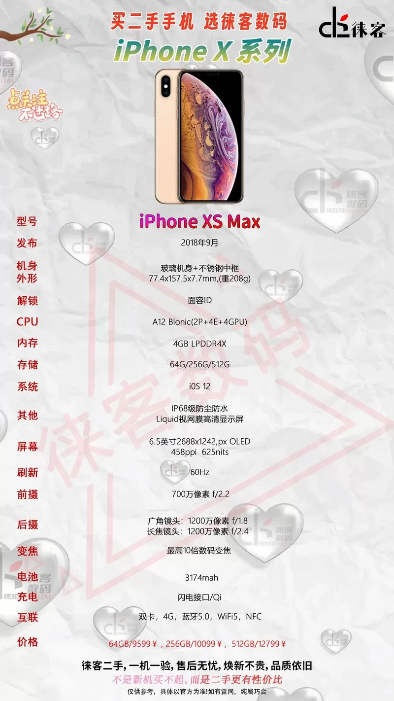 苹果xspromax参数配置详细图标