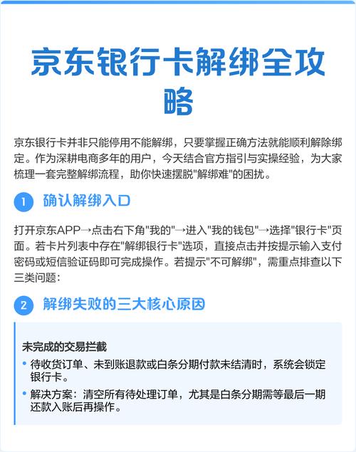 京东如何解绑银行卡?缩略图