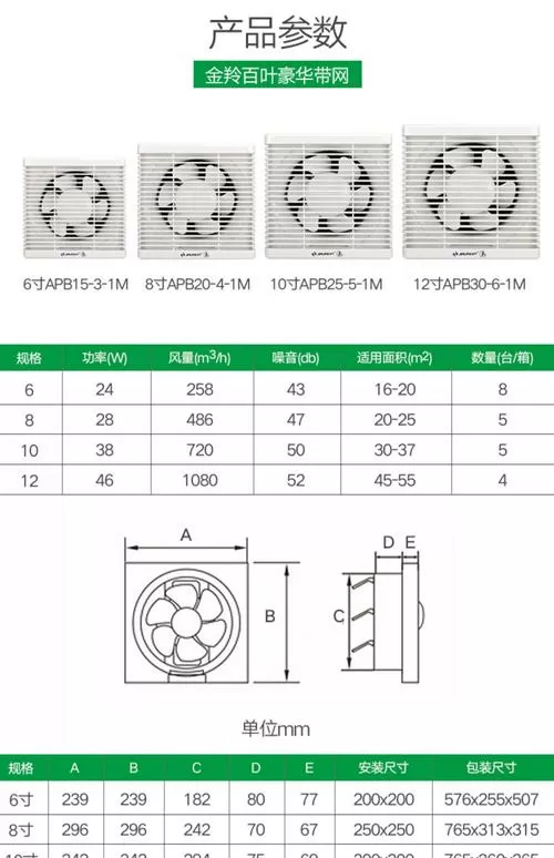 10寸排气扇尺寸对照表游戏截图